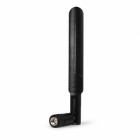 Antenne industrielle sans fil pliable en caoutchouc, connecteur mâle J argenté, gain élevé 4dBi, bande complète 4G LTE 3G 2G, verticale