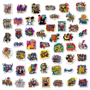 50pcs היפ הופ רחוב צבעוני מדבקת גרפיטי מגניב עבור מזוודות סקייטבורד נייד כוסות טלפון dify מדבקות לוגו - Product Image 3