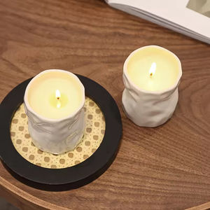 Bougie en cire de soja artisanale personnalisée en céramique, aromathérapie, 100% biologique, boîte cadeau de mariage, ornement moderne pour salon et chambre à coucher - Product Image 4
