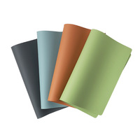 Set de table carré en silicone épais de 0,2 cm, style crème, résistant à la chaleur, antidérapant, anti-graisse, moderne et minimaliste