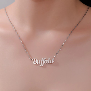多英18k电镀金链项链女时尚饰品礼品不锈钢定制名称项链 - Product Image 6