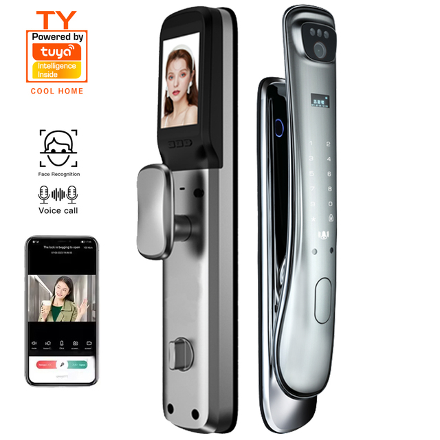 Smart Locks for Front Door Electronic Keypad Smart Lock Door Ttlock Wifi Tuya Smart Door Lock with Camera and Fingerprint