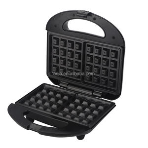 <span class=keywords><strong>Grille</strong></span>-gaufrier triangulaire multifonctionnel portable AOJA à 2 tranches, revêtement antiadhésif, contrôle <span class=keywords><strong>de</strong></span> la température <span class=keywords><strong>de</strong></span> cuisson à deux zones - Product Image 1