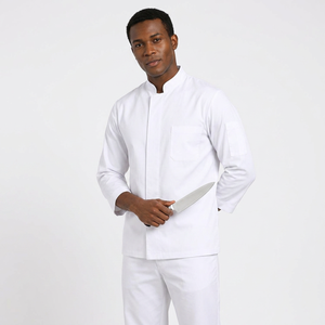 Uniforme de Cocina Premium 100% Algodón, Manga Larga, Transpirable, Unisex, para Restaurante y Hotel, Fabricante OEM, Suministro al por Mayor - Product Image 1