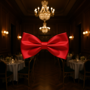 Corbata de Moño Angelina de Poliéster Pre-Atada, Color Rojo Sólido, Accesorio Formal - Product Image 2