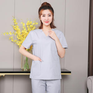 Ropa de lavado a mano de gama alta, ropa de médico de manga corta, uniforme exfoliante, salón de belleza, Hospital, traje Médico Quirúrgico para mujeres - Product Image 6