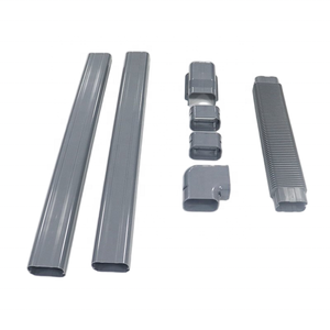 Kit de Cubierta Decorativa de PVC Gris para Tuberías de Aire <span class=keywords><strong>Acondicionado</strong></span> Mini Split, Cubierta Delgada para Ductos de 3-6 Pulgadas, Cubierta para Tuberías HVAC - Product Image 2