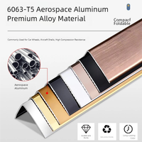 Profilé en aluminium en L, protection d'angle à 90 degrés, bande décorative pour carrelage, bande de protection anti-collision pour mur, style moderne