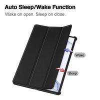 GSCASE 2024 Support à trois volets Auto-wake Sleep TPU Flip Case Kickstand Tablet Smart Cover Tablet Case pour Samsung Galaxy Tab S9 S9FE