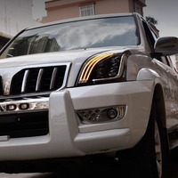 Faros Delanteros de Actualización para Prado 2003-2009, Ensamblaje de Luces Frontales LED DRL, Diseño de Doble Proyector, Accesorios de Lámparas Automotrices para Toyota