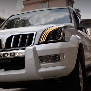 Phares Améliorés <span class=keywords><strong>Prado</strong></span> 2003-2009 à LED DRL, Assemblage de Lampe Avant Design Double Projecteur, Accessoires de Phares Automatiques pour <span class=keywords><strong>Toyota</strong></span> - Product Image 5