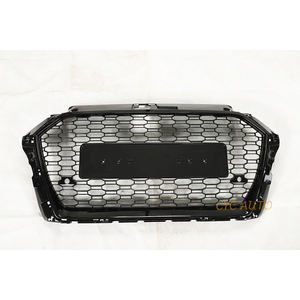 Griglia Paraurti Anteriore a Nido d'Ape Stile RS3 Nero Argento in Offerta per <span class=keywords><strong>Audi</strong></span> <span class=keywords><strong>A3</strong></span> S3 8V <span class=keywords><strong>Sportback</strong></span> 2016 2017 2018 2019 - Product Image 1