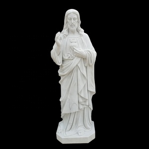 Sagrado Corazón de Jesús y María de Mármol a Tamaño Real para Exteriores en Venta SH-R030 Sagrado Corazón de Jesús a Tamaño Real SH-R030 - Product Image 3