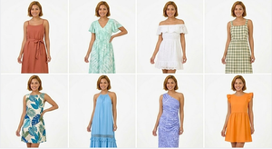 Vestidos de Verano con Cierre Trasero Simple, Estilo Línea A, Mezcla Aleatoria de Tonos Claros y Oscuros, Envío de Paquete Completo - Product Image 1