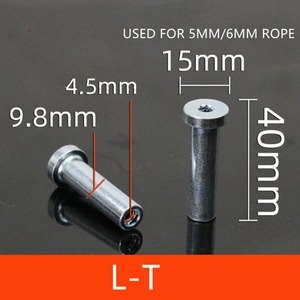 D cavo per palestra terminale rotondo di medie dimensioni assemblare accessori per attrezzature da Fitness ganci per cavi 3.5mm - Product Image 6