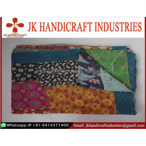 Gold Supplier Indian Cotton <b>Patchwork</b> Reversible Blanket - Product Image 1