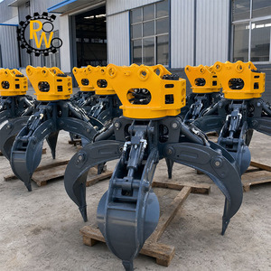 Grappin hydraulique 1m3 à 6 dents pour roche, certifié CE, robuste, haute capacité, en acier, pour excavatrice Komatsu de 12 à 16 tonnes - Product Image 1