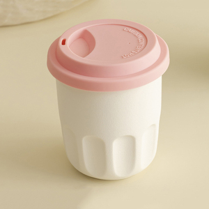 Custom 350ml Reusable Coffee to Go Cup Engravable Ceramic Mug with Silicone Lid - Product Image 6