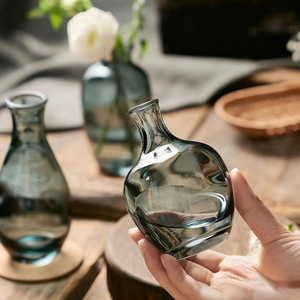 Vendita calda di fiori per la casa vaso di decorazione a goccia d'acqua a forma di bottiglia di vetro diffusore logo personalizzato promozione artigianato - Product Image 3