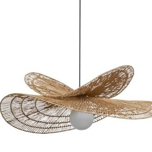 โคมไฟระย้าหวายสไตล์วาบิซาบิทรงกลม E27 LED หัวเดียว สำหรับโรงแรม เกสต์เฮาส์ ห้องน้ำชาเซน ห้องนอน - Product Image 4