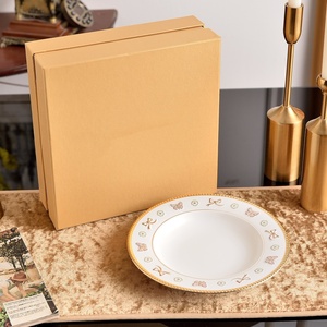 Gold Rimmed butterfly Porcelain Ceramic Dinnerware <b>Set</b> Dishwasher Safe for Hotel or Home Food <b>Serving</b>-Includes Plates and <b>Dishes</b> - Product Image 3