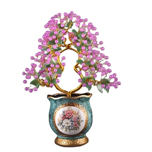 Magnifique <span class=keywords><strong>arbre</strong></span> en cristal <span class=keywords><strong>rose</strong></span> pour la décoration de la maison - Product Image 2
