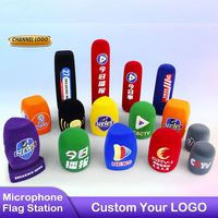 AOSHEN Cache-micro triangulaire carré en mousse pour microphone, personnalisable avec logo, pour interview, protection anti-vent en éponge