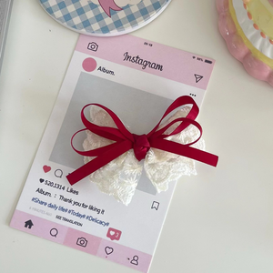 Accesorios para el Cabello, Temperamento de Niña, Pasador de Pelo con Encaje, Hecho a Mano, Pasador de Pelo de Alta Gama - Product Image 3