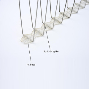 Prix bas, épines <span class=keywords><strong>anti</strong></span>-<span class=keywords><strong>pigeons</strong></span> en acier inoxydable sur base en plastique pour éloigner les oiseaux - Product Image 3