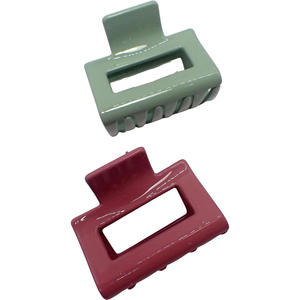 Vente en gros de pinces à cheveux géométriques de 5 cm, pinces à cheveux rectangulaires de couleur bonbon, pinces à cheveux mates, accessoires pour cheveux pour femmes et filles, pour tous les jours - Product Image 3