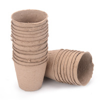 Ensemble de Pots de Plantes en Papier Biodégradable Durable de 96 Pièces Pots de Fleurs en Acier Inoxydable Cintres de Croissance de Semis Inclus