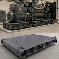 Kundenspezifische OEM-Generator-Montageplattform |   Hochbelastbare Stahl-Schweißkonstruktion für Diesel-Aggregate