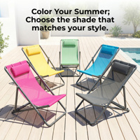 Chaise longue pliante réglable en aluminium pour piscine et plage, mobilier d'extérieur – Offre Spéciale
