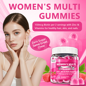 Gomitas Masticables de Biotina con Zinc, Vitaminas <span class=keywords><strong>B6</strong></span> y B12, Sin Azúcar, Marca Privada, Favorecen la Salud del Cabello, Uñas y Piel, para Mujeres - Product Image 2