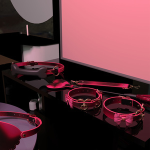 Menottes sexuelles BDSM, menottes de cheville, bâillon, couvre-yeux, ensemble de restraints en cuir pour adultes, kits de <span class=keywords><strong>bondage</strong></span>, jeux sexuels pour couples, jouets sexuels - Product Image 4