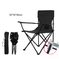Chaise d'extérieur portable en toile d'aluminium Oxford avec logo personnalisé pour la pêche, la randonnée et la plage