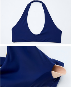 Wholesale Women's Halter U-Neck Sports Bra Backless Padded Yoga Crop Top Quick Dry Workout Activewear Soft Breathable Yoga Bra - Product Image 6