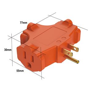 [OEM] Adaptador Multiplicador <span class=keywords><strong>de</strong></span> Enchufe 1 Entrada 3 Salidas, Carcasa <span class=keywords><strong>de</strong></span> PVC, Conductor <span class=keywords><strong>de</strong></span> Cobre, Empaquetado en Bolsa, Venta al Por Mayor - Product Image 2