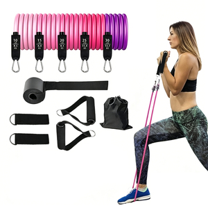 Kit de 11 bandes de résistance élastiques en TPE pour entraînement de force à domicile - Product Image 1