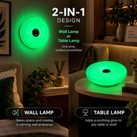 Lampe de bureau LED RGB tactile moderne nordique simple, type donut, pour décoration d'ambiance, salon, chambre, chevet, avec chargement Type-C