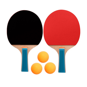 Raqueta de Tenis de Mesa Portátil de Alta Calidad con Mango Corto de Madera y Goma, Servicio OEM, Duradera, Ecológica, con Goma Antiespin - Product Image 1