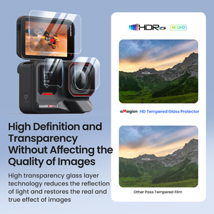 AMagisn HD Protector de vidrio templado para <span class=keywords><strong>Insta360</strong></span> AcePro2 Protector de pantalla Película Protector de lente de vidrio templado para AcePro2 - Product Image 4