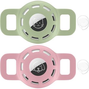 Support de collier pour animaux de compagnie pour Apple AirTag, lot de 2, accessoire en plastique souple pour chat et chien avec motif animal, design léger - Product Image 1