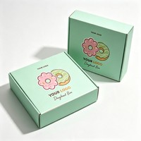 Boîte d'emballage alimentaire jetable de qualité supérieure, recyclable, de qualité alimentaire, pour emporter, pour beignets, chocolat, pain, en-cas, gâteaux, desserts