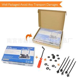 HE06 415Pcs Auto Clips Kit Plastic Nylon Retainers For Ford Jeep Car <b>Trim</b> Panel Bumper <b>Door</b> Repair - Product Image 2