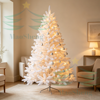 Sapin de Noël artificiel pré-éclairé de 9 pieds avec lumières LED, pour l'intérieur et l'extérieur, exportateur, personnalisable