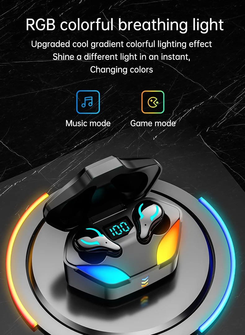 X1 Earbuds Gaming Earphone TWS 5.1 LED Display Stereo Touch Control Wireless Waterproof Sport Earbud wireless charging Headphone