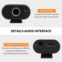 Carte son USB portable JOYO MOMIX CAB, pour guitare, enregistrement, streaming en direct, plug and play, mini mixeur audio