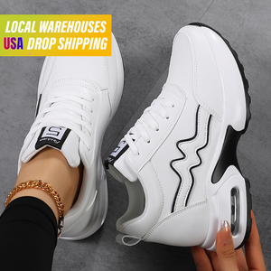 Zapatos Deportivos Casuales para <span class=keywords><strong>Mujer</strong></span> 2025, Zapatos para Caminar Acolchados, Zapatos Deportivos de Plataforma de Piel Sintética para Correr al Aire Libre - Product Image 4