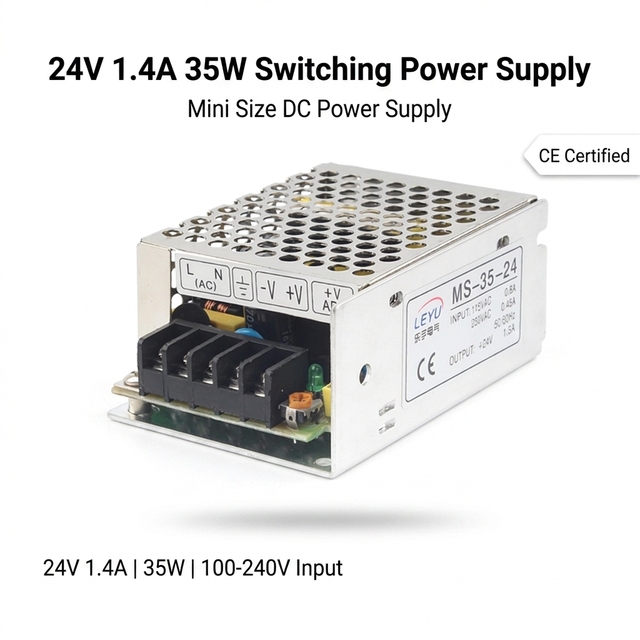 Mini Switching Power Supply MS-35 AC-DC SMPS 35W 5V/12V/24V Single Output for Industrial LED Use